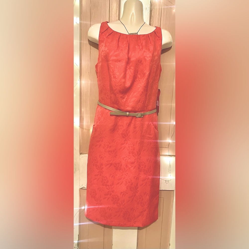 Elegant Red Sleeveless Dress Apt 9 nwt